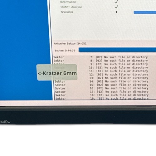 24" HP ZR2440w 1920x1200 (Kratzer links unten auf dem Display)