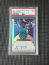 2016 Panini Optic Ketel Marte Rookie Auto Blue /50 Diamondbacks/Mariners PSA 9