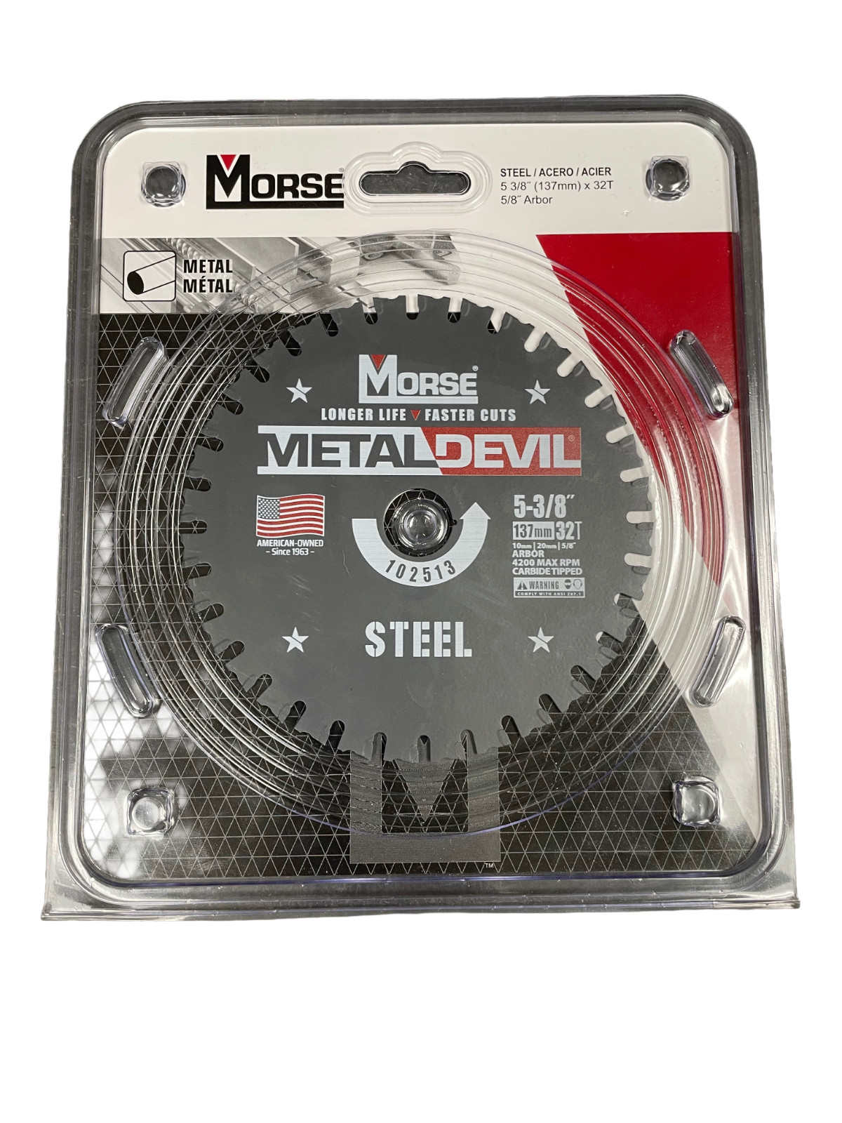 Morse Metal Devil Steel Circular Saw Blade 5-3/8'' x 32T 10mm 20mm 5/8