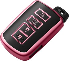 Key Fob Cover Soft TPU Full Protection Key Shell Key Case Compatib Color: Pink