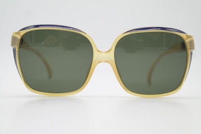 Vintage Sonnenbrille Christian Dior 2101 50 Braun Blau Gold Oval sunglasses