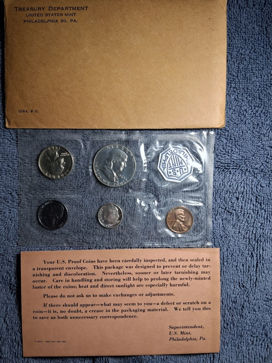 Uncirculated U.S. Mint 1963 US Coin Proof Sets for sale | eBay