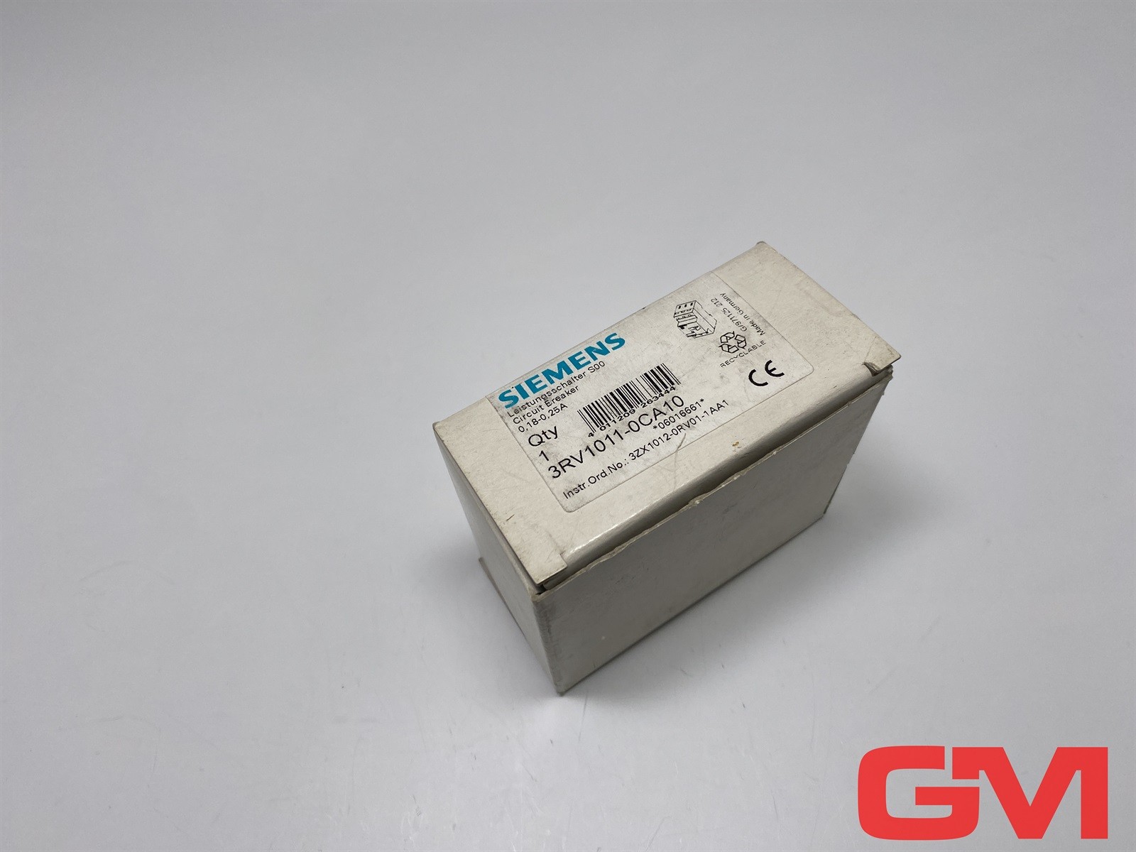 Siemens Circuit Breaker 3RV1011-0CA10 Motor Protection 0.18-0.25 A