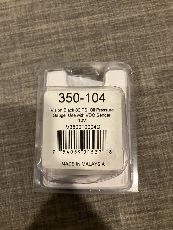 ¡Manómetro de presión de aceite Vdo 350-104 serie Vision 0-80 PSI! RARO! Foto 2 de 3