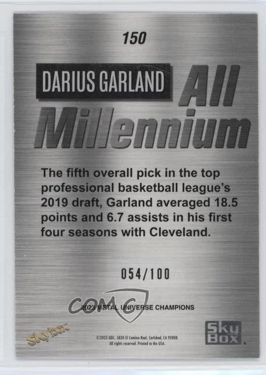 2023 Skybox Metal Universe Champions All-Millennium PMG Red /100 Darius Garland - Image 2 of 2