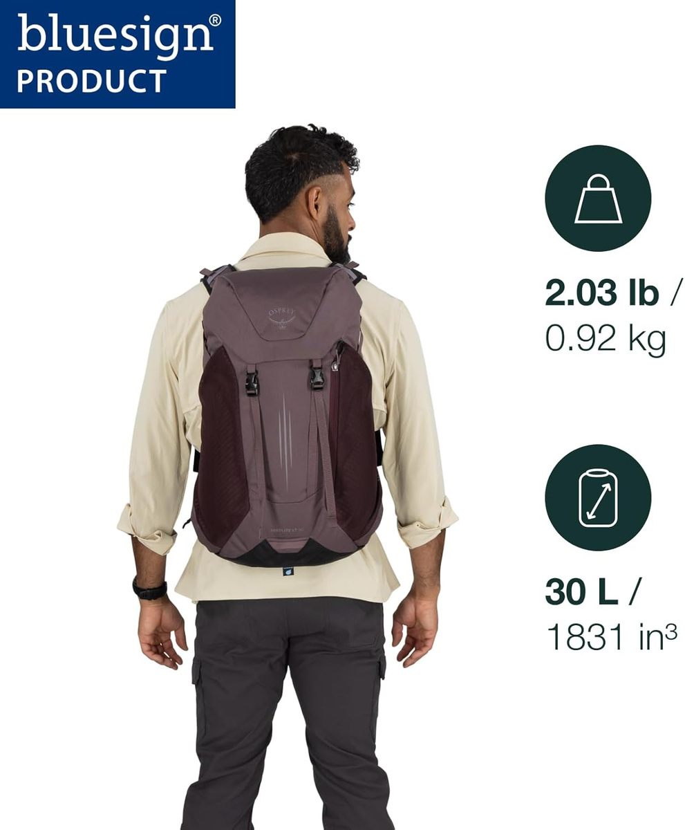Osprey Hikelite LT 30L Hiking Backpack - Lightweight Travel Daypack with  Rain Co | eBay