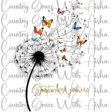 Sublimation Print Butterfly Quote Floral Ready Press Paper Ink Heat Transfer
