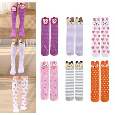 Kids Girls Knee High Socks Tall Socks Lightweight 3-15 Years Kids Socks Novelty
