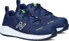 New Balance Logic Mens Work Shoe Sz 9 Navy Blue Composite Toe Safety Sneaker