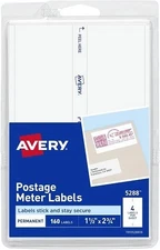 Postage Meter Labels for Pitney Bowes(R) PostageMachines 1.5x2.75in White 160/PK