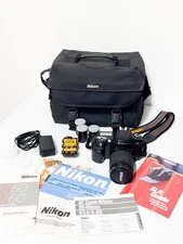 Nikon N60 35mm Film Camera Bundle w/ 28-80mm Lens, Bag, Film, Manuals & Extras