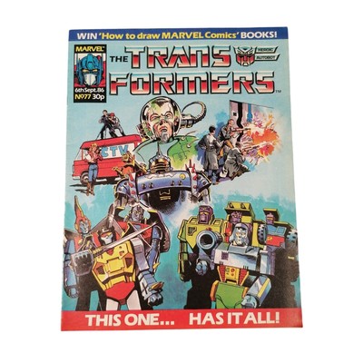Transformers UK #77 Marvel UK 6th September 1986 Comic G1 Mtmte Grimlock Dinobot