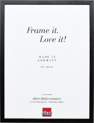 Effect Holzrahmen Profil Top S schwarz 18x32 cm Kunstglas