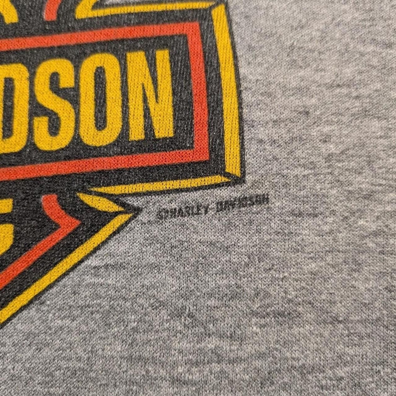 Vintage 70s Harley Davidson Russell Athletic Gray Hoodie Rare Size Small image 3