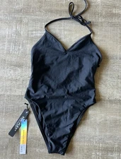 Jolyn LUCIA Surf Swim One Piece Black Womens sz Small UPF 50 NEW