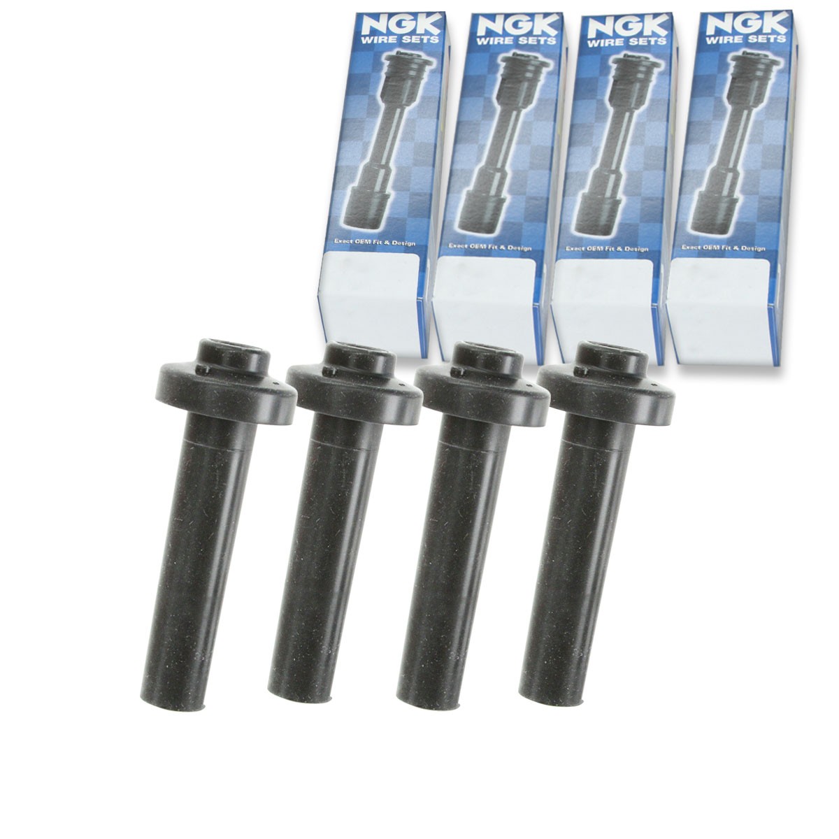 4 pcs NGK Ignition Coil Boot for 2000 Saturn LW1 2.2L L4 - Direct Spark Plug cm