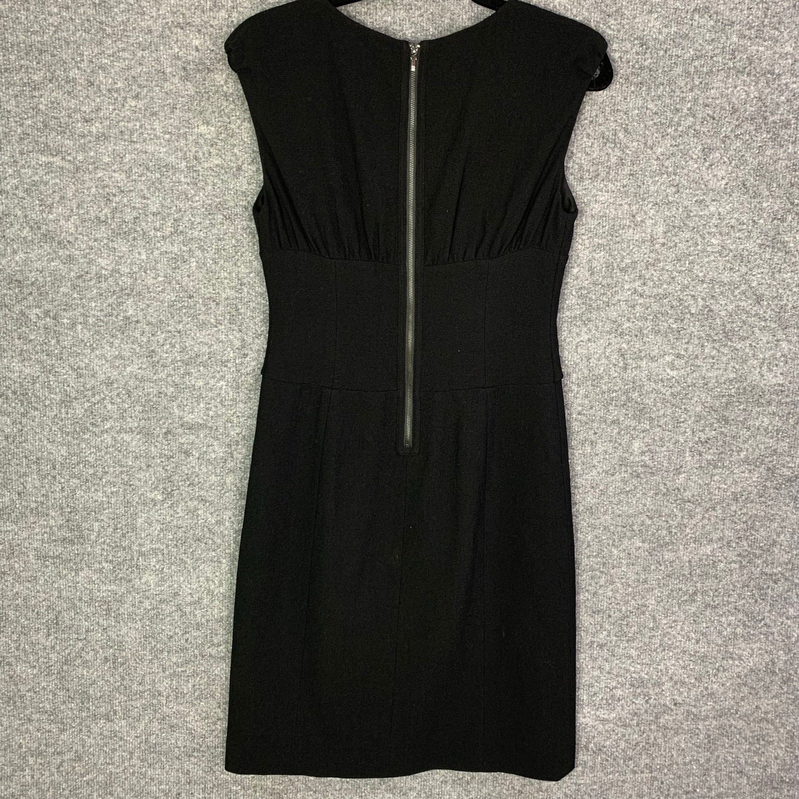 TORY BURCH 'Patrice' 100% Wool Crepe DRESS SIZE 2 BLACK