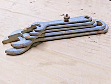 Vintage Auto Kit 100 SAE Combination 5 Wrench Lot Forged Vanadium Steel