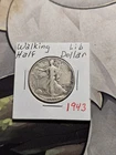 1943-P Walking Liberty Half Dollar - 90% Silver - 50c US Coin Fine Details