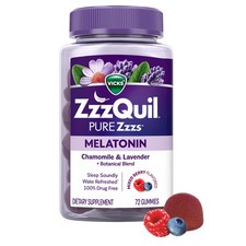 ZzzQuil, Pure Zzzs Melatonin Gummies, Sleep Aid, 72 Count (Pack of 1), New