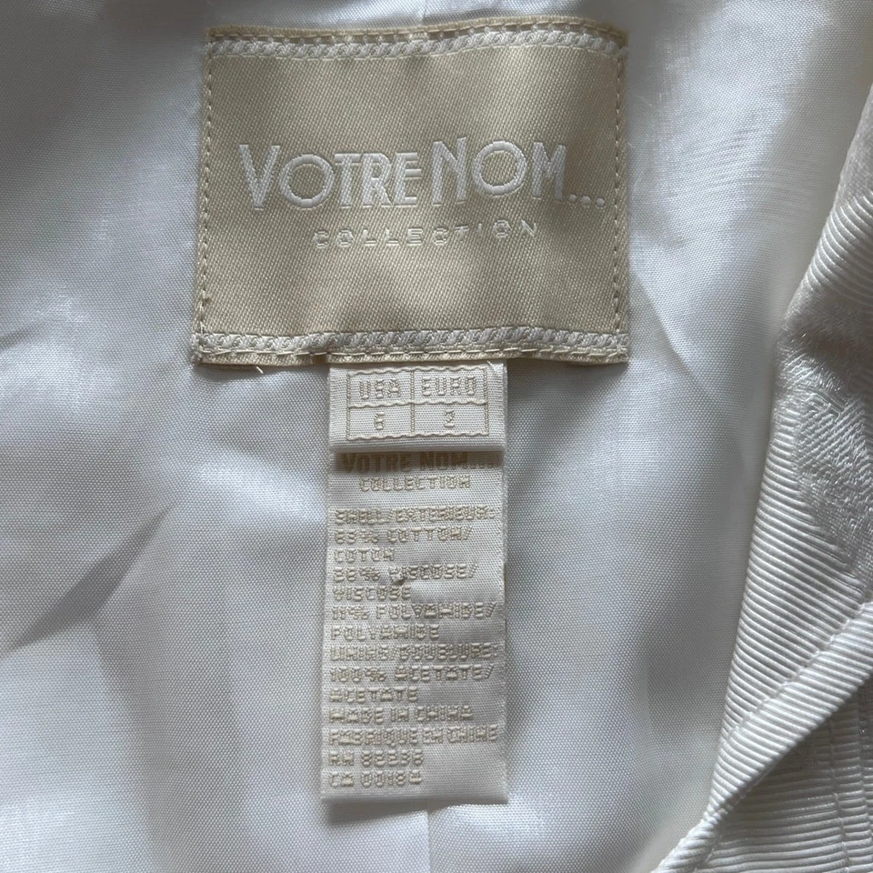 Blazer vintage Votre Nom blanco floral cosido forrado - 6 Foto 4 de 4