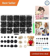 High-Quality 566PCS Safety Eyes  Noses Set for Dolls - Smooth Finish Design