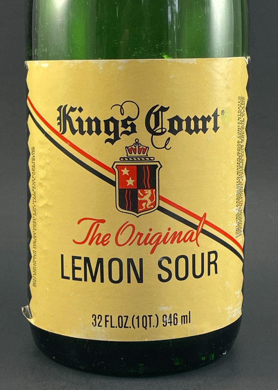 KINGS COURT 32oz Paper Label Quart Green Soda Pop Bottle SALT LAKE CITY UT UTAH