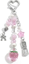 Stylish Novelty Keychains with Vibrant Pendants - Perfect Gift for Women