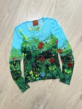 Top de malla vintage Kenzo Jungle manga larga Y2k talla S vanguardia francés años 90