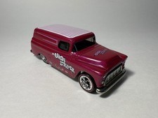 Loose Hot Wheels 55 Chevy Panel CUSTOM. Candy Striper. Real Riders