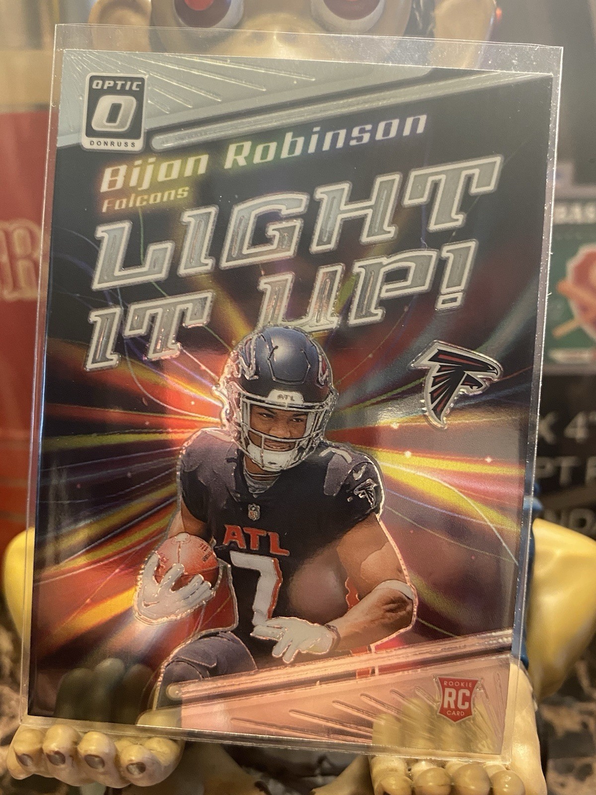 Panini 2023 Donruss Optic Light It Up Bijan Robinson Rookie #LU-BR Falcons
