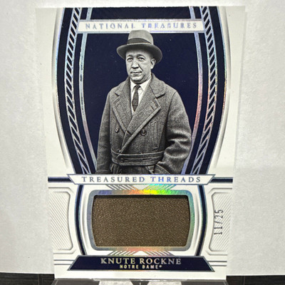 Panini 2023 National Treasures Collegiate Treasured Threads Knute Rockne /25