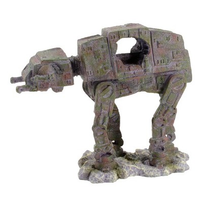 Small Space Battle Tank Aquarium Ornament   Sci-Fi Walker Decor  Fish-Safe Resin