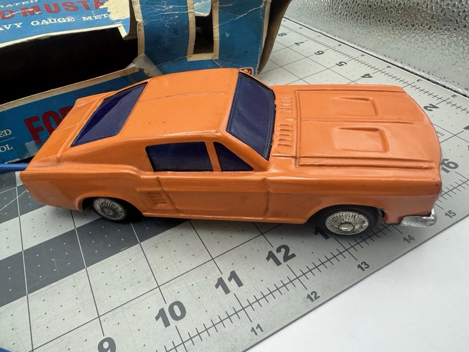 Extremely Rare 1960 Korean Made Bandai Ford Mustang 7654 Tin Car - Image 4 of 4