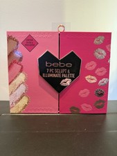 bebe 7 PC Sculpt Illuminate Palette Contour Blush Highlighter Face Brush