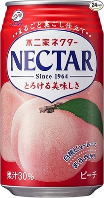 Fujiya Nectar Peach 350g x 24 White Peach Puree Fruit Juice 30% From Japan