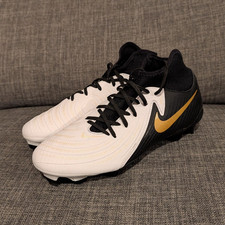 Nike Phantom Luna II Academy FG/MG Football Boots Moulded Studs White Black Gold
