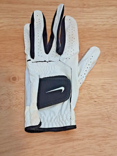 Nike Tech Extreme Golf Glove Left Hand White Leather Palm Synthetic Accents ML