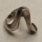Vintage Taxco Sterling Silver Modernist Ring Eagle 3 MEE Size 5 10.4g