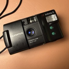 Olympus Infinity S Point  Shoot 35mm Film Camera WORKS