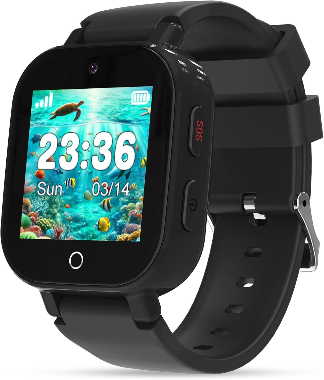 Kids Watch with GPS Tracker, for Age 5-12 Video & Black