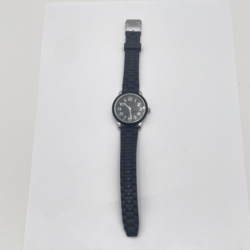 Reloj Xhilaration Correa Silicona Negra Acero Inoxidable Trasero Movimiento Japón Unisex - Imagen 2 de 9