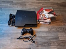 PlayStation 3 PS3 Slim Console Bundle Tested W/ 10 Games  HDMI Cable 120GB