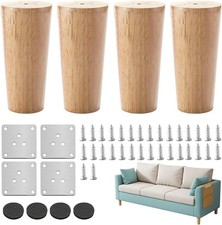 M&ouml;belf&uuml;&szlig;e Holz, 4 St&uuml;ck Holz Tischbeine 10 cm, F&uuml;&szlig;e f&uuml;r M&ouml;bel Eiche Mit