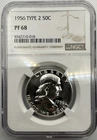 1956 Proof Franklin Silver Half Dollar Type 2 NGC PF68