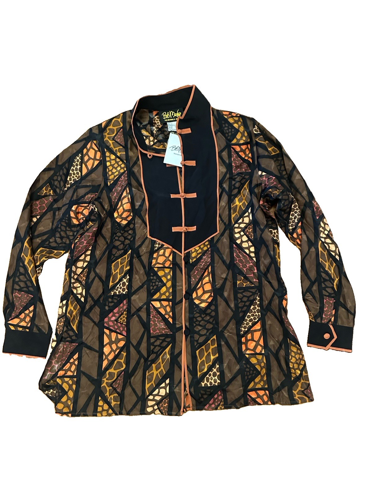 NWT Vintage Bob Mackie Wearable Art 100% Silk - image 1