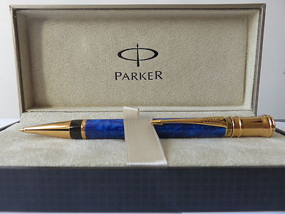 Parker Duofold Ballpoint Pen Blue Lapis Lazuli New In Box Old