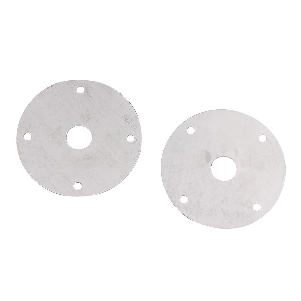 Universal Stainless Steel Hood Pin Mount Plate Kit – Racing Style, Silver, For Most Vehicles