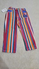 VTG Baby Guess 90s Striped AOP Jeans Size 6Y Toddler Denim Pants Made in USA EUC