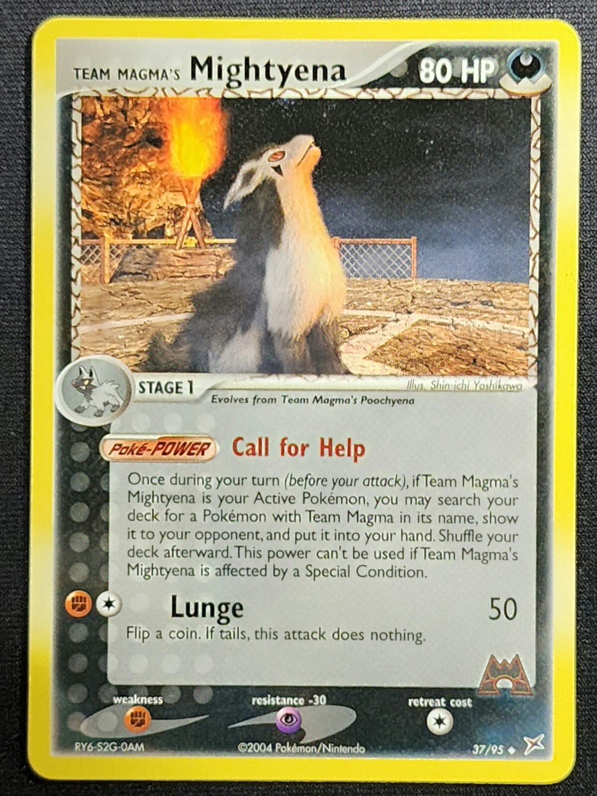 Team Magma's Mightyena 37/95 EX Team Magma VS Team Aqua Pokemon Card